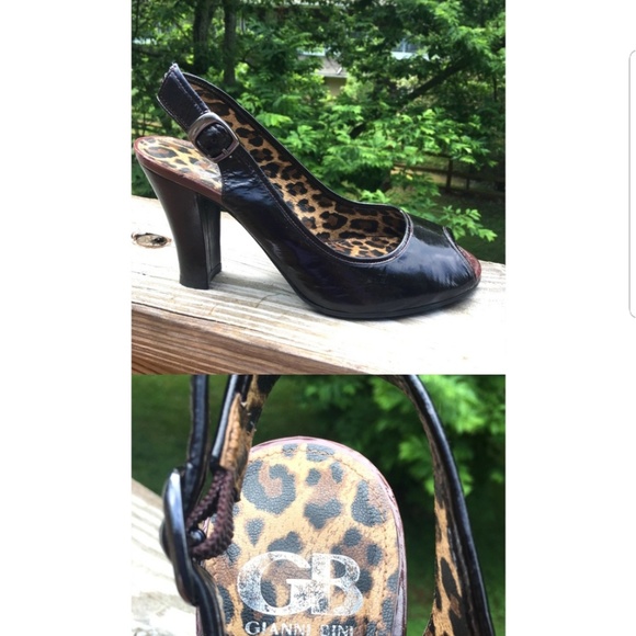 Gianni Bini Sexy Peep Toe, Slingback, Block Heels - Picture 2 of 7